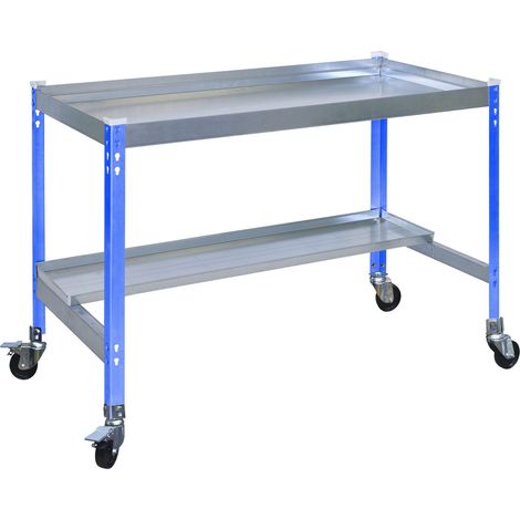 Huerto urbano con ruedas 95,5X150X60Cm Azul 600Kg P/Balda