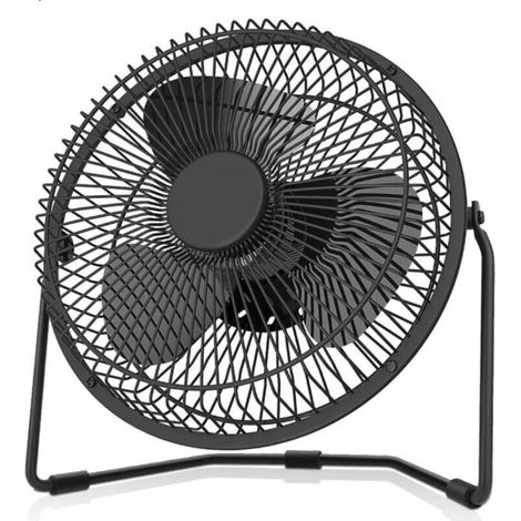 Ventilateur alimenté par batterie, ventilateur de bureau USB 8 pouces capacité 5000 et flux d'air pu