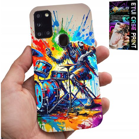 Custodia per Samsung Galaxy A21s - cover scheletro con batteria rock (1/5)