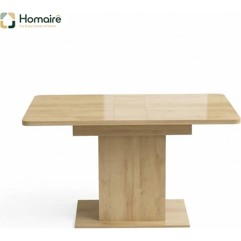 Natürlicher Esstisch mit Holzdekor aus MDF 110 x 70 x 75 cm HOMAIRE (1/5)