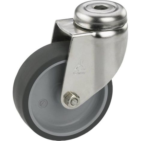 Lenkrolle mit Rückenloch 50 x 18 mm, Tragkr. 40 kg Möbelrollen