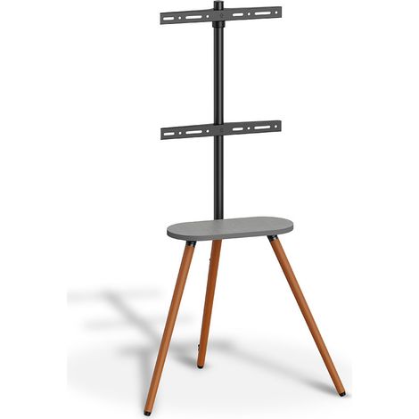 Support TV trépied 43" - 65" – Charge max 35 kg – Rotation 90° – Ajustable en hauteur – Pour espaces confinés – Metronic (1/5)