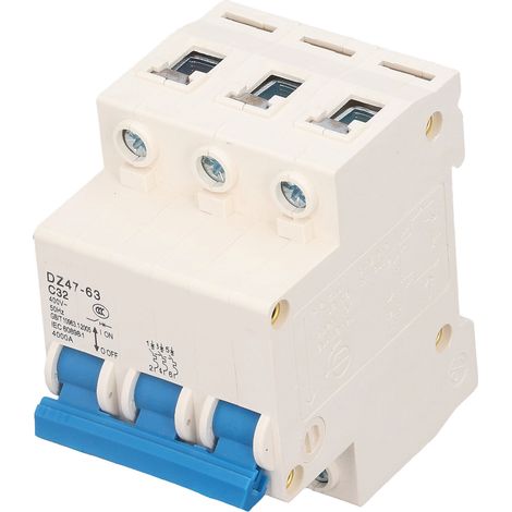 Disjoncteur miniature triphasé 32 A 220 V à haute sécurité et fonctions de protection multiples (1/5)