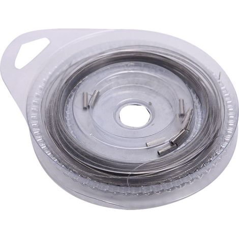 Fil d'acier tressé 7 brins 10m haute résistance pêche mer (40lb) (1/2)