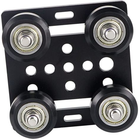 Poulie Profilée en Aluminium Compatible Profilé 2020 à Rainure en V, Plaque de Roue en V Noire, Accessoires pour Imprimante 3d Industrielle, Pièces Détachées Solide et Compactes (1/5)
