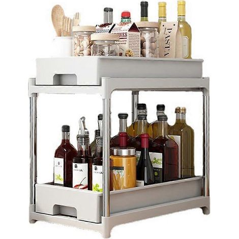 Cuisine étagère à épices drawer étagère cuisine cupboards organisateur pull out type légume fruits rangement panier (1/5)