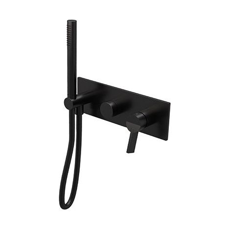 Facade Mitigeur Bain Douche 2 Sorties Piega Chrome Noir Brosse Pvd - CRISTINA ONDYNA PA60275I