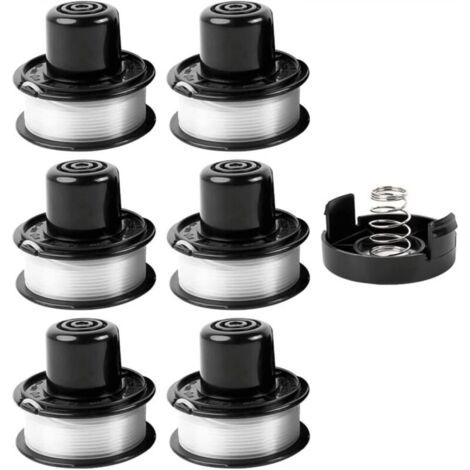 Ineasicer Lot de 6 bobines de fil de rechange pour débroussailleuse Black Decker RS-136-BKP/682378-02 de 6,1 m à alimentation automatique pour GL250/GL310/GL360 (1/4)