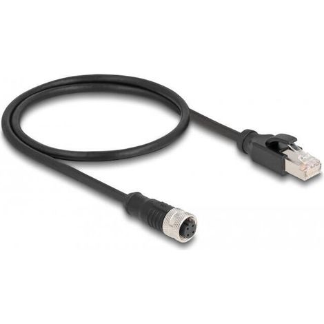 Delock cable de red m12 d-kodiert 4 pin hembra a rj45 macho 50 cm (1/3)