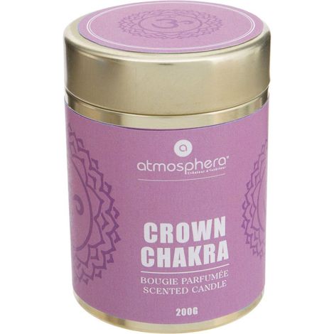 Bougie Parfumée "Chakra" 200g Violet 3ème Œil (1/2)