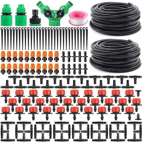 Kit d'Arrosage Goutte à Goutte 149 Pièces – Tuyau 15M+15M, Buse Réglable DIY, Système d'Irrigation Automatique pour Jardin, Pelouse, Serre (1/5)