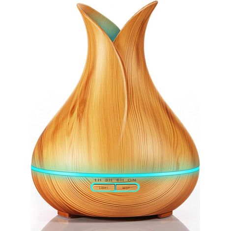 Diffuseur huiles essentielles bois, humidificateur ultrasonique aromathérapie design (1/5)