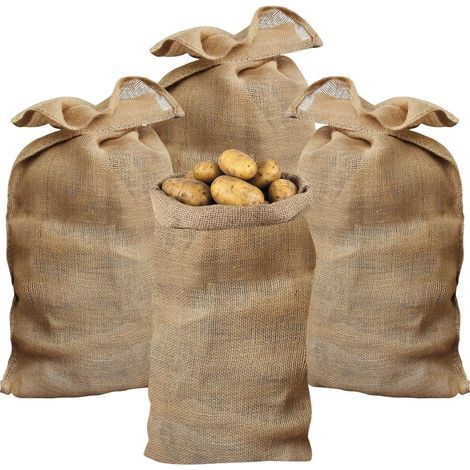 4-Piece Jute Bag Set, 100x60 cm, Sturdy, Breathable, for Gardening, Storage, and Frost Protection (1/5)