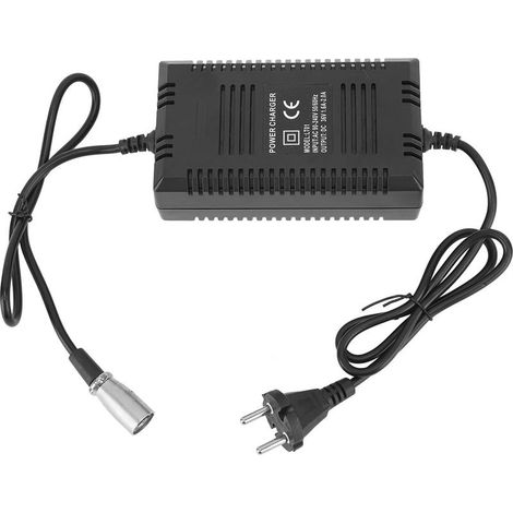 Chargeur de Batterie Vélo Électrique 36V 2A, Prise EU et XLR pour Scooter Lithium, Alimentation 90-240V (1/5)