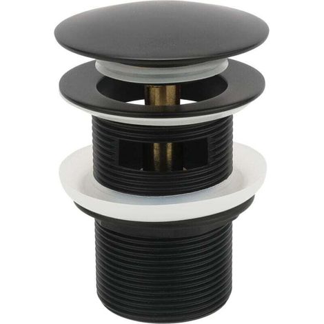Bardusch-Bonde de baignoire autoportante en laiton, bonde escamotable, compatible avec la plupart des baignoires autoportantes (noir mat) (1/4)