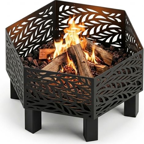 Ohnisko HEXA, 70 x 70 x 25 cm, Schwarz