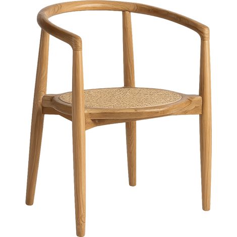 Chaise en bois de teck et rotin TOSKY – Nature et modernité (1/5)