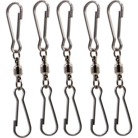 Set mit 5 Zubehörteilen für Windkraftanlagen: Leichtgängige Drehung, Doppelklemme, Drehgelenke, Aufhängungen, Spiralen, Windsäcke