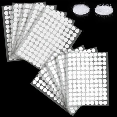Enowelir 1080 x rayures rondes, double face 540 paires de crochets et boucles adhésifs Velcro de 10 mm pour les rayures pour le bricolage, l'artisanat et plus encore (1/5)