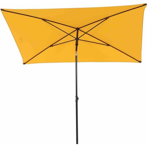 City Mittelstockschirm anthrazit/gelb 140x210cm Gestell Stahl anthrazit, Bezug 100% Polyester, 160g/m² gelb, Lichtschutzfaktor UPF 50+ (1/3)