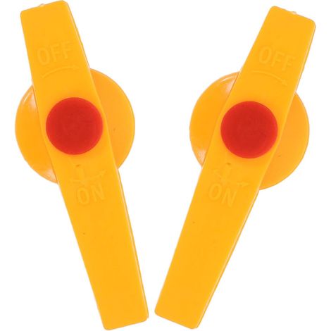 Poignée de Vanne à Bille 20/25 Mm en Plastique 2 Pièces Jaune (1/5)