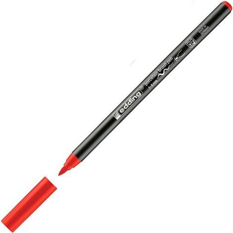 EDDING ROTULADOR PARA PORCELANA 4200 PUNTA DE PINCEL ROJO -10U-