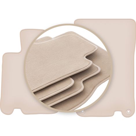 Hochwertige beige Fußmatten für: Mercedes SL R230 Roadster 2001-2011 (1/5)