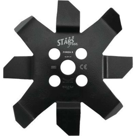 Disco x decespugliatore denti piegati cut 8 stars acciaio denti 8 d.mm 250 s.mm 3,0