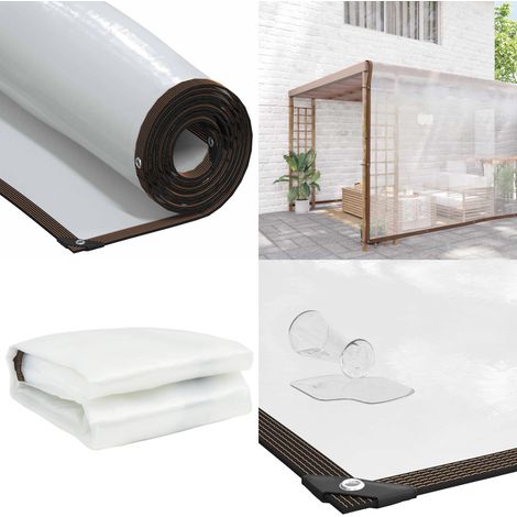 vidaXL Bâche transparente avec œillets 8x10 m polyéthylène (1/5)