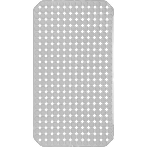 Alfombra de bañera antideslizante BABEL 68 x 37 cm ventosas círculos grises