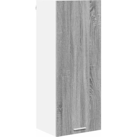 Armadio pensile moderno con anta 40 x 31 x 100 cm grande spazio di archiviazione stile contemporaneo in legno grigio sonoma 020053382
