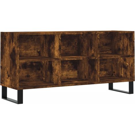 Mueble TV multimedia Estante TV Aparador TV Comedor Salón Dormitorio Roble ahumado 1035 x 30 x 50 cm Madera de ingeniería marrón 020027311 (1/5)