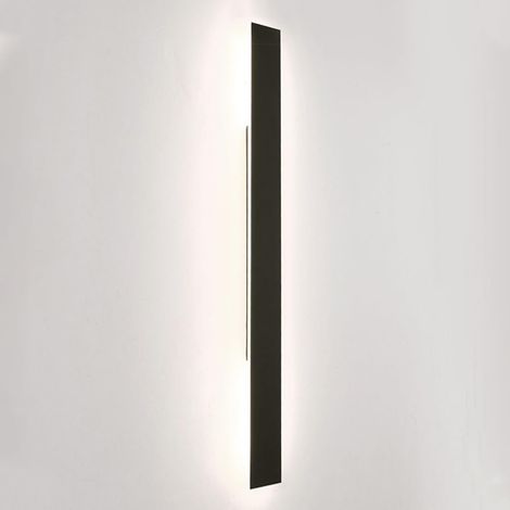 Applique Murale à LED à intensité Variable, Applique Murale en métal Noir, Appliques murales étanches pour Porche extérieur, Appliques murales à Bande linéaire, luminaires muraux minimalistes (1/5)