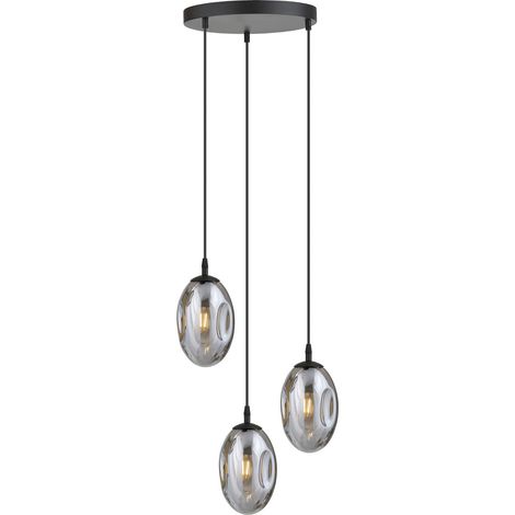 Suspension Emibig Astral 3, 3xE14, verre graphite noir (1/5)