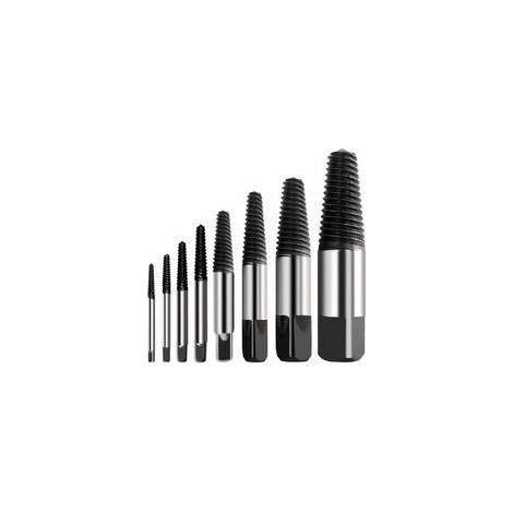 Extracteur de Vis Cassé Extracteur de Vis Multi-éclaté Kit Dureté en Acier Inoxydable Extracteur de Boulon de Vis Cassé Facile à Décoller Convient pour Enlever des Vis Endommagées (8pcs) (1/5)