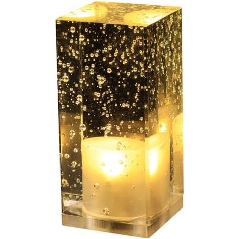 1 lampe de table, cristal rechargeable, 7 couleurs LED, 14,6 x 2,6 x 2 cm, veilleuse de chevet, décoration bar restaurant (1/3)