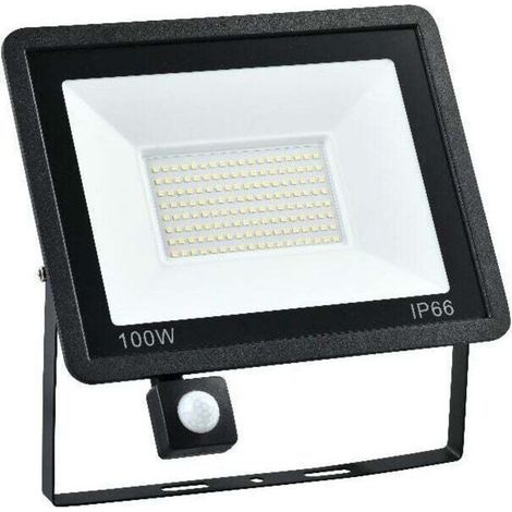 100-W-Außenstrahler mit Bewegungsmelder, 6500K kaltweißes Licht, 36 ultrahelle LED-Scheinwerfer, 2700 lm, IP66 wasserdicht. (1/5)