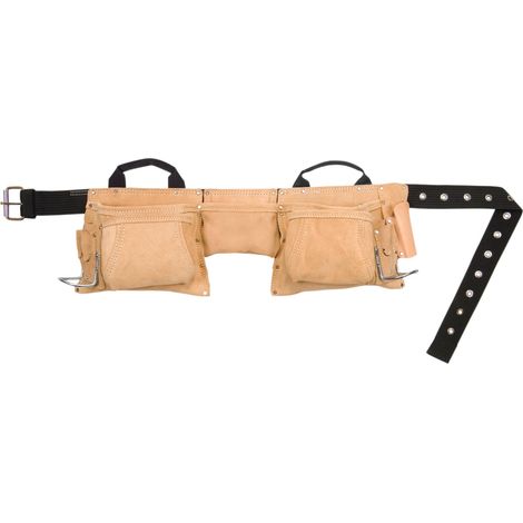 Kuny's AP-527X Heavy-Duty Leather Work Apron with 12 Pockets for Professional and Heavy-Duty Tasks