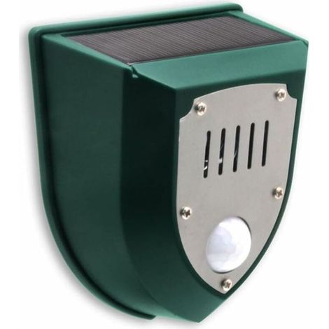 Alarma sonora y luminosa alimentada por energía solar con detector de movimiento, 110 decibelios, sirena, 6 LED, luz estroboscópica intermitente, sistema de seguridad para casas de campo y villas.