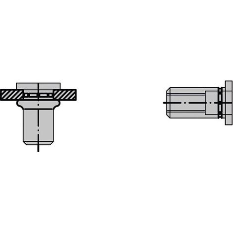 Dado per rivetto cieco PolyGrip® gambo per rivetto dxl 11x20mm M8 alluminio testa a bottone (Per 100)