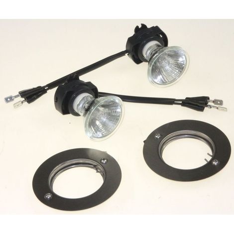 KIT 2 LAMPES HALOGENE 50W 230V et DOUILLES POUR HOTTE ROBLIN 1120171887 Roblin