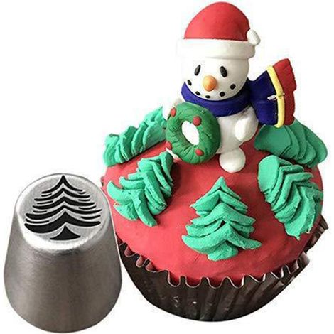 23 pièces embouts à douille russes de Noël, kit de décoration gâteaux avec buses à crème, accessoires pâtisserie pour cupcakes et biscuits (1/5)