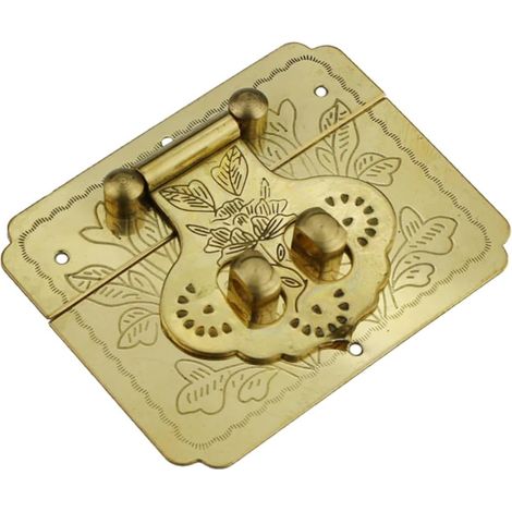 aus reinem Kupfer antikes Retro Schloss für Schmuck und