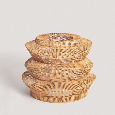 Paralume Lampada Sospensione Rattan Asha Ø500 mm ILUZZIA Marrone (1/3)