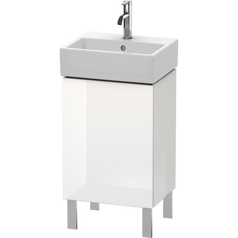 Mobile lavabo L-CUBE 593x434x341mm apertura destra Azzurro opaco