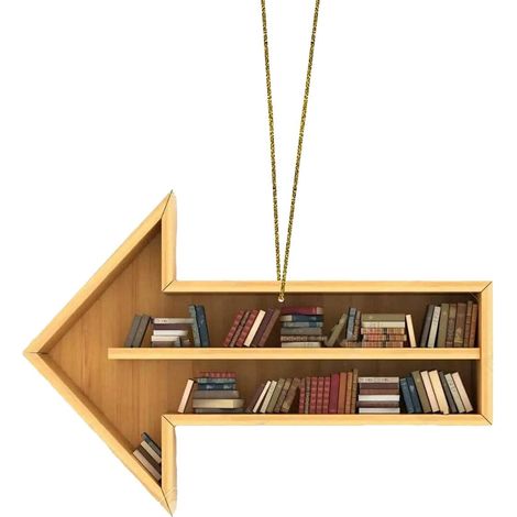 Pendentif En Acrylique Forme De Coeur - Support De Livres Décoratif - Pour Bibliothèque Intérieure - 1 Pièce (1/5)