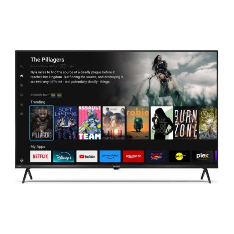 Sharp – TV LED 43 pouces 4K Ultra HD – Smart TV avec Active Motion 400 – 3 ports HDMI – Noir (1/2)