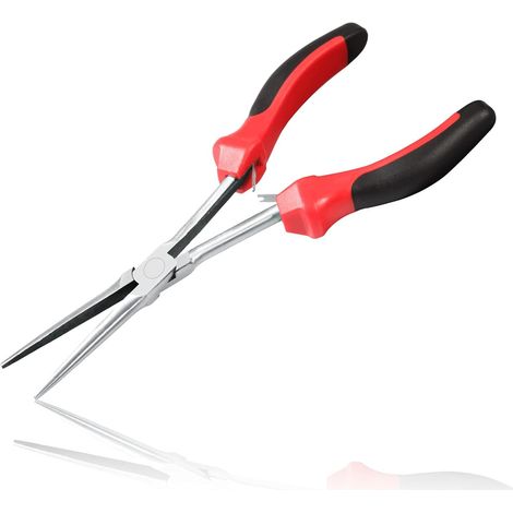 Pince à bec aiguille de 19,1 cm - Pince à bec extra long - Pince de précision non dentelée - Outil de réparation pour bijoux - Facilite le travail sur de petits articles (1/5)
