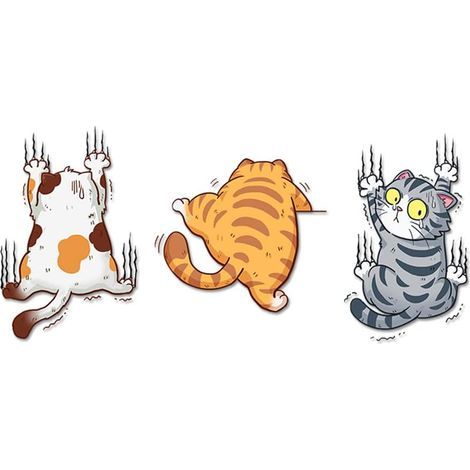 BRAVIX Autocollants de voiture chat drôle, dessin animé 3D animaux chat chaton autocollants bricolage voiture Tuning autocollants chat fenêtre autocollants étanche PVC chat autocollants chaton sticker (1/5)