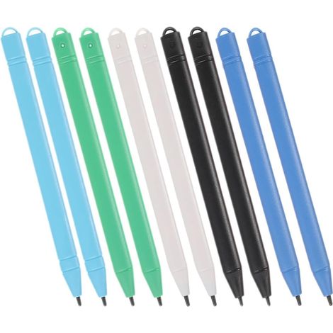 Stylets à Pointe Fine en Plastique pour Écran Tactile Lot de 10 Trou Suspendre, Stylets pour Tablettes LCD, Écriture Fluide pour Dessin et Prise de Notes (1/5)